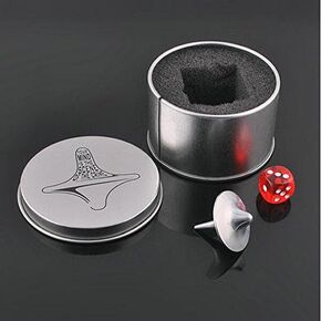 Quality Inception Totem Accurate Spinning Top Zinc Alloy Silver Vintage Toy
