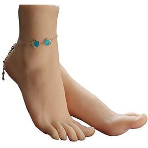 1 Pair Silicone Lifesize Female Mannequin Foot Display Jewerly Sandal Shoe Sock Display Art Sketch with Nail