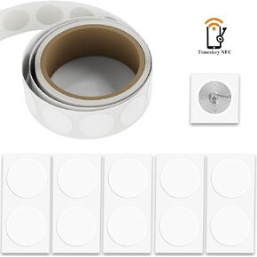 20 Pack Mifare Classic 1k NFC Tag RFID Sticker 13.56mhz RFID NFC Tags Classic 1k ISO14443A RFID Smart 25mm Adhesive Smart NFC Tags by Timeskey NFC