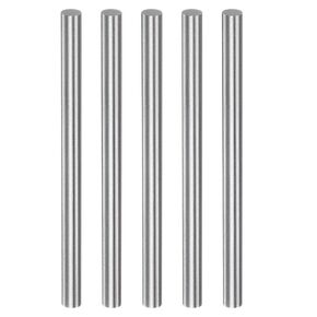 5pcs Round Rods 6.3mm x 100mm High Speed Steel (HSS) Lathe Bar Stock DIY Craft Tools for Turning Facing Drilling Threading