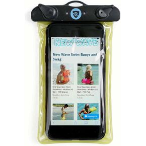New Wave Waterproof Pouch for Open Water Swimmers and Triathletes - No Dry-Bag (Waterproof Phone Pouch)