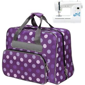 YEQIN Sewing Machine Tote Bag, Universal Portable Sewing Machine Carrying Case Compatible with Most Standard Singer, Brother, Janome Sewing Machine and Accessories (Purple)