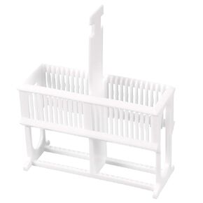 uxcell Microscope Slides Rack 24 Positions Polypropylene Staining Rack Gray for Research Experiments
