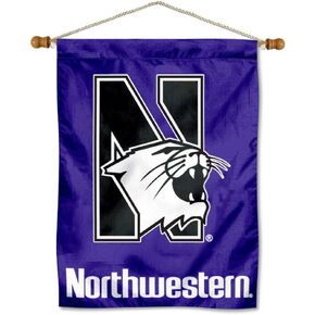 Northwestern Wildcats Banner with Hanging Pole
