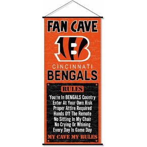 Cincinnati Bengals Man Cave Fan Banner Wall Door Scroll