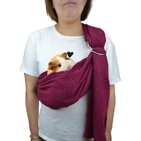 Guinea Pig Sling Carrier Bonding Pouch with Adjustable Shoulder Strap Snuggle Bag for Guinea Pig