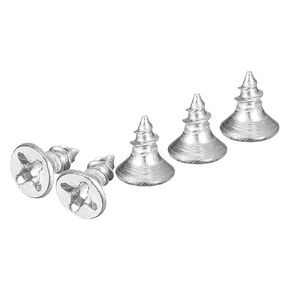 100 قطعة من براغي الخشب ذات الرأس المسطح M3.5x12mm، 304 براغي فيليبس من الفولاذ المقاوم للصدأ - جيدة للأعمال الخشبية والأثاث - فضي