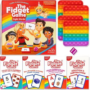 Sight Words - Learn to Read in Weeks, Master 220 High-Frequency Dolch Sight Words. Curriculum-Appropriate Reading Game for Pre-K to Grade 3 - NO-Letters Popping Mats & Dice Included