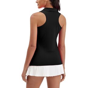 Women's Golf Shirts Sleeveles Tennis Polo Racerback Tank Top Athletic T Shirts