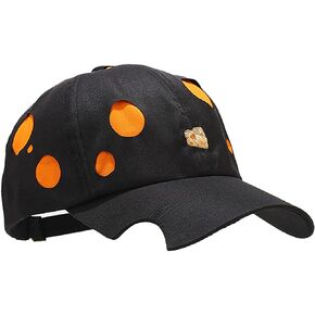 Cheese Baseball Cap Cute Cheese Embroidered Double Sun Hat Layer Breathable Unisex Hat