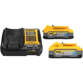 Dewalt DCBP315-2C 20V MAX POWERSTACK Lithium-Ion Batteries and Charger Starter Kit (1.7 Ah/5 Ah)