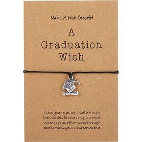 2024 Graduation Gifts for Her Him,Graduation Cap Bracelet with Graduation Wish Cards,Personalized Graduation Gifts for High School College Master Degree