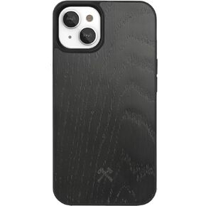 WOODCESSORIES - Magnetic Bumper Case Compatible with iPhone 15 case with Magnet Made of Wood, Oak Black