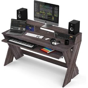 Glorious Sound Desk Pro Black Professional Studio Workstation, Black