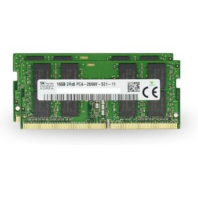 ترقية الذاكرة الأصلية من المصنع سعة 64 جيجابايت (2 × 32 جيجابايت) لعامي 2020 و2019 Apple iMac 27 بوصة مع شاشة Retina 5K و2018 Apple Mac Mini DDR4 2666Mhz PC4-21300 SODIMM 2Rx8 CL19 1.2v RAM Adamanta