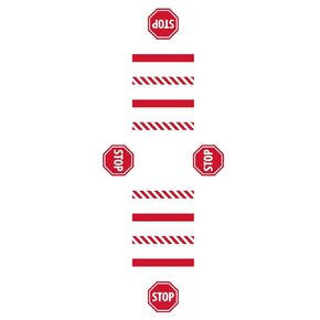 Slip-Gard Vinyl Crosswalk Kit, 4-Way Stop, Made in The USA, WFK39