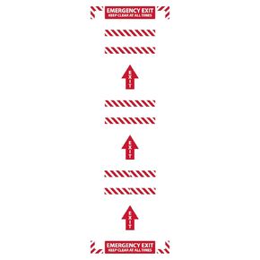 Slip-Gard Vinyl Crosswalk Kit, Emergency Exit Keep Clear, Made in The USA, WFK37
