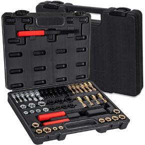 Thread Repair Chaser Set, 49PCS Thread Repair Kit with Metric and UNC UNF Universal Rethreading Kit Thread Restorer Kit