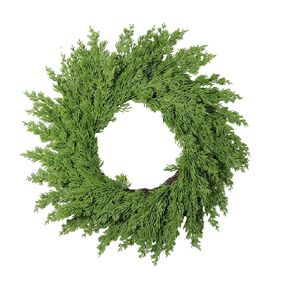 Christmas Wreaths for Front Door Norfolk Pine Wreath, Real Touch Norfolk Pine Wreath, Artificial Green Wreath Garland Faux Greenery Realistic Wreath Holiday Decoration for Christmas Home Decor (1 Pcs)
