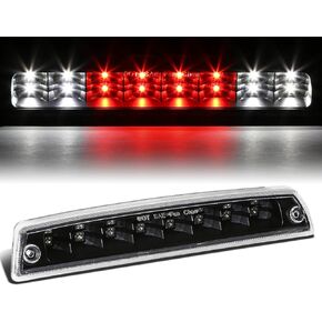 Auto Dynasty صف مزدوج 16 LED خلفي خلفي مركزي عالي التركيب، مصباح إيقاف ثالث للفرامل متوافق مع دودج رام 1500 2500 3500 94-01، غطاء كروم، عدسة شفافة