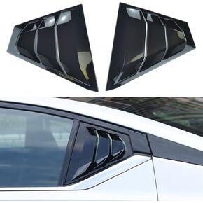 for Nissan Altima 2019-2024 Rear Side Window Louvers,Racing Style Louvers Air Vent Scoop Shades Cover Blinds 1Pair (Glossy Black)