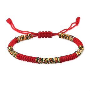 Lucky Red String Bracelet for Women Men Teen Tibetan Buddhist Prayer Handmade Yoga Prayer Rope Mala Bracelet Adjustable Size