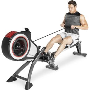 Marcy Air Resistance Rowing Machine with Transport Wheels