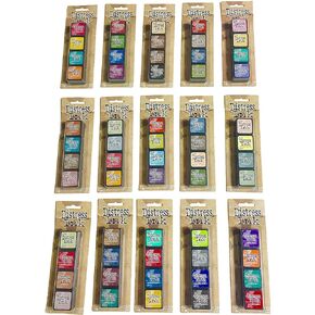 Ranger Tim Holtz Distress Mini Ink Pad Kits - #1-15, Super Bundle of all 60 Colors