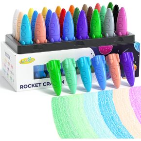JUPITEARTH Rocket Crayons, Toddler Crayons, Non-Toxic & Washable, 12 Colors in Saudi Arabia