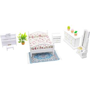 1:12 Scale Mini House Ceramics Furniture Miniature Bathroom Furniture Set Mini House Accessories Furniture Model for Gifts