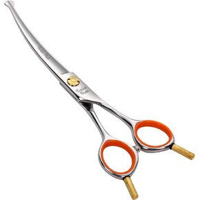 Fenice Peak 5 بوصة مقص صغير مستقيم، مقص خفيف الوزن للكلاب والقطط مع طرف دائري آمن JP440C شفرات حادة من الفولاذ المقاوم للصدأ للجسم والوجه والأنف والأذن والمخالب سهلة الاستخدام