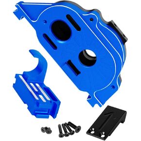 Motor Mount Gear Cover Upgrades Part for 1/10 Granite/Senton/Vorteks 3S BLX & Mega 550:1/8 Infraction/Typhon 3S BLX & Mega 550,Aluminum Motor Mount Gear Cover Hops Up,Navy Blue
