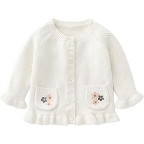 Vivobiniya Toddler and Baby Girl Cardigan Knit Sweater Infant Cotton Tops ÿ