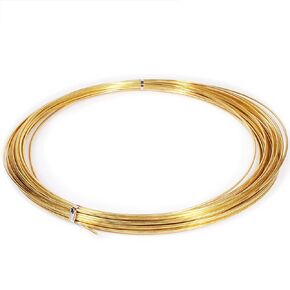 14 Gauge Brass Round Wire 8.8Oz. - 46 Ft Jeweler's Brass Wire Yellow Bare Brass Dead Soft Craft Wire Jewelry Wire,1.6mm