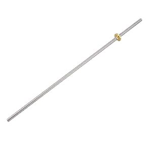 uxcell 400mm Length T8 8mm Dia Lead Screw Rod,2 Lead Stainless Steel Lead Screw Rod with Copper Nut Trapezoidal Thread for 3D Printer Z Axis