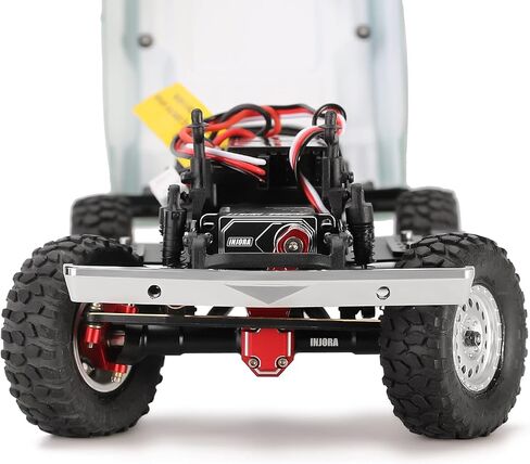 INJORA Coreless High Torque Micro Servo with Mount and Servo Horn for SCX24 C10 JLU Bronco Axial 1/24 RC Crawler Car Upgrade Parts (Black) in Saudi Arabia