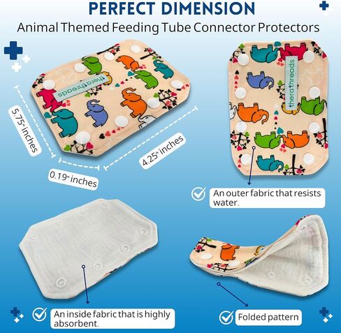 5 Pack Animal Themed Feeding Tube Connector Cover for G Tubes, PEG, or J Tubes in Saudi Arabia