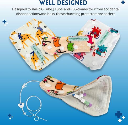 5 Pack Animal Themed Feeding Tube Connector Cover for G Tubes, PEG, or J Tubes in Saudi Arabia