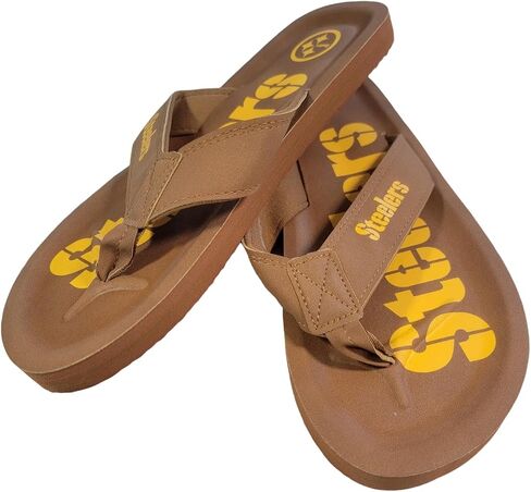 FOCO NFL Team Color Pop Contour ordmark Men Flip Flops in Saudi Arabia