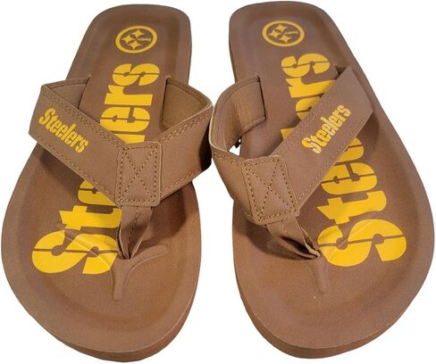 FOCO NFL Team Color Pop Contour ordmark Men Flip Flops in Saudi Arabia