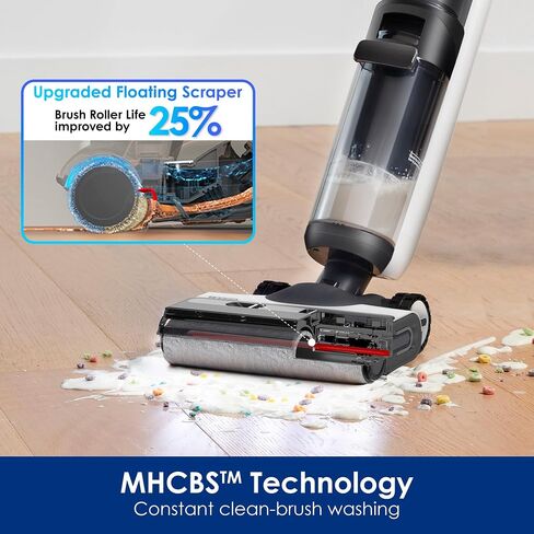 Tineco Floor ONE Switch S7 Wet Dry Vacuum Cleaner, Smart Floor Washer Multi-Function, Self-Cleaning, Extended Battery Lifespan 65Min Runtime, ZeroTangle Brush Dual-Edge Cleaning, Whole-House Cleaning in Saudi Arabia