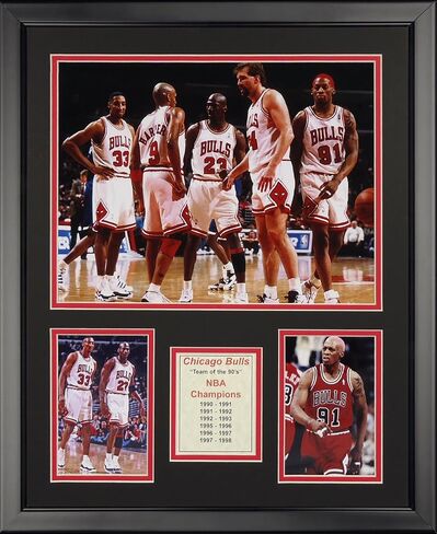 Legends Never Die Chicago Bulls Dynasty Framed Photo Collage, 16" x 20" in Saudi Arabia
