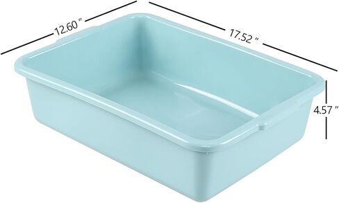 Commercial Bus Box, 4-Pack Plastic Bus Tubs, 13 L Capacity, Blue in Kuwait