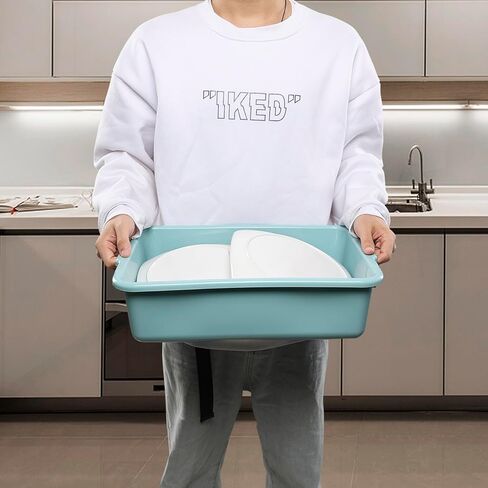 Commercial Bus Box, 4-Pack Plastic Bus Tubs, 13 L Capacity, Blue in Kuwait