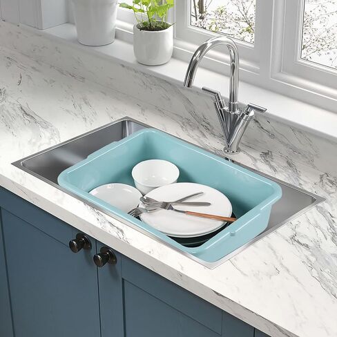 Commercial Bus Box, 4-Pack Plastic Bus Tubs, 13 L Capacity, Blue in Kuwait