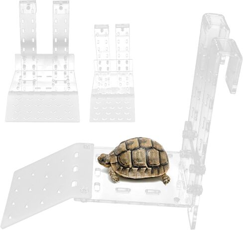 Turtle Basking, Transparent Tortoise Resting Terrace Aquatic Reptile Basking Turtle Hanging Ramp Climbing Shelf for Aquarium(TA) in Saudi Arabia