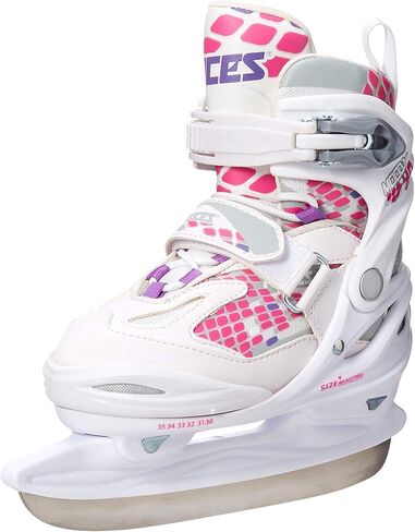 RocesRoces Model MCK II H Kids Ice Skate، مقاس أمريكي 9-12jr، أسود/أحمر in Kuwait