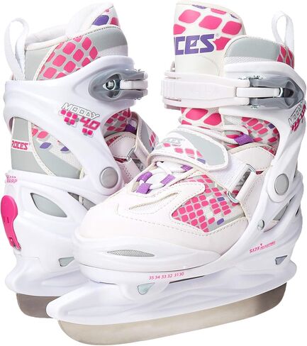 RocesRoces Model MCK II H Kids Ice Skate، مقاس أمريكي 9-12jr، أسود/أحمر in Kuwait