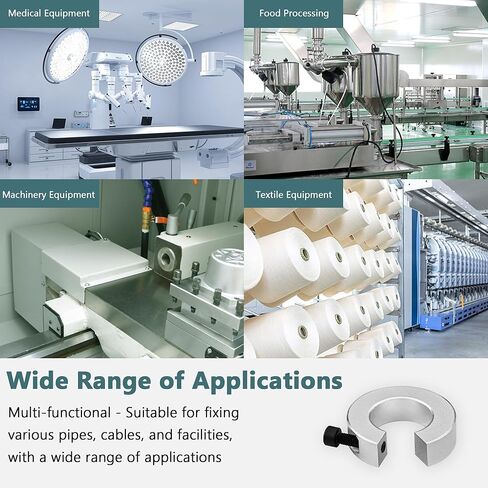 8 قطع SBR20 20 مم أطواق إيقاف السكك الحديدية الخطية حلقات تثبيت حد عمود سبائك الألومنيوم مع مفتاح ربط 4 مم، أداة أجزاء CNC أطواق إيقاف عمود السكك الحديدية الخطية in Kuwait