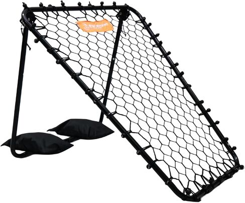Basketball Rebounder & Basketball Return Net with Adjustable Frame, Rubber Grip and Sandbags 3 x 2.5 feet - Multipurpose Portable Passback Training Aid for Multiple Sports Use in Saudi Arabia